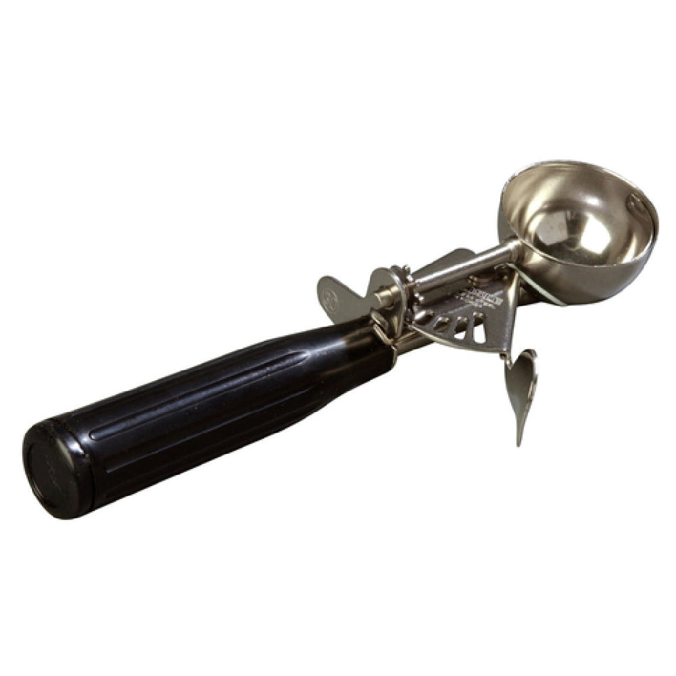 Carlisle 60300-30 1-1/4 Oz Disher Stainless Steel Round Bowl Black Handle