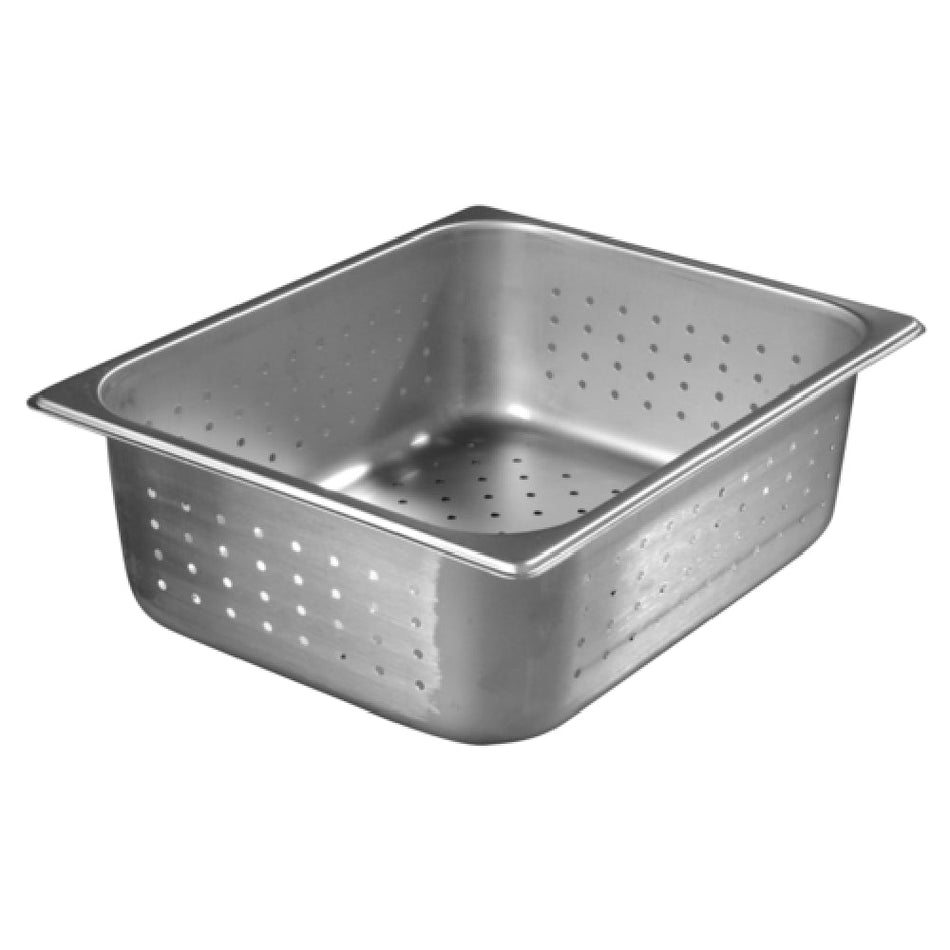 Carlisle 607124P 7 Quart 1/2 Size Perforated Steam Table Pan Stainless Steel with Reinforced Corners