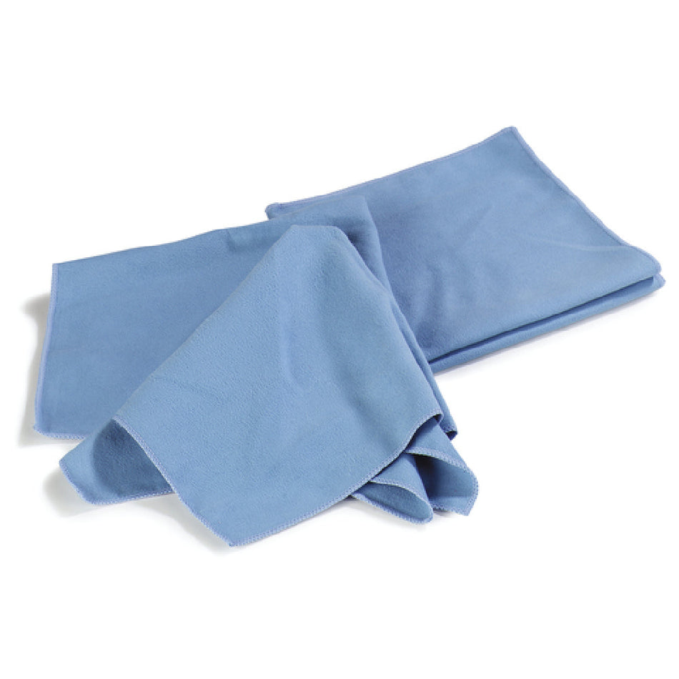 Carlisle 3633314 16 Inch Microfiber Fine Polishing Cloth Blue Suede Finish