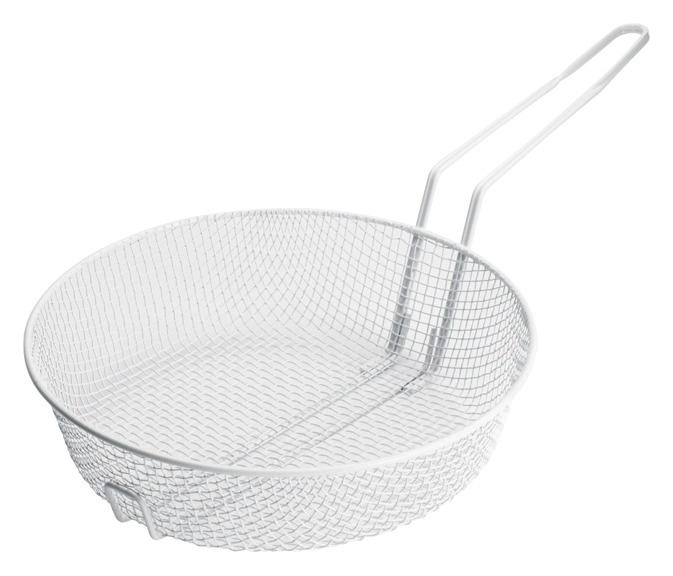 Winco MSBW-12M 12 Inch Diameter Medium Mesh Breading Basket Steel Wire Non-Stick