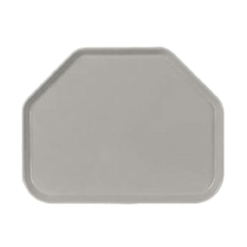 Carlisle 1713FG002 14 Inch Trapezoid Cafeteria Tray Break Resistant Fiberglass Smoke Gray