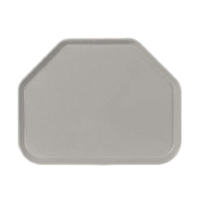 Carlisle 1713FG002 14 Inch Trapezoid Cafeteria Tray Break Resistant Fiberglass Smoke Gray