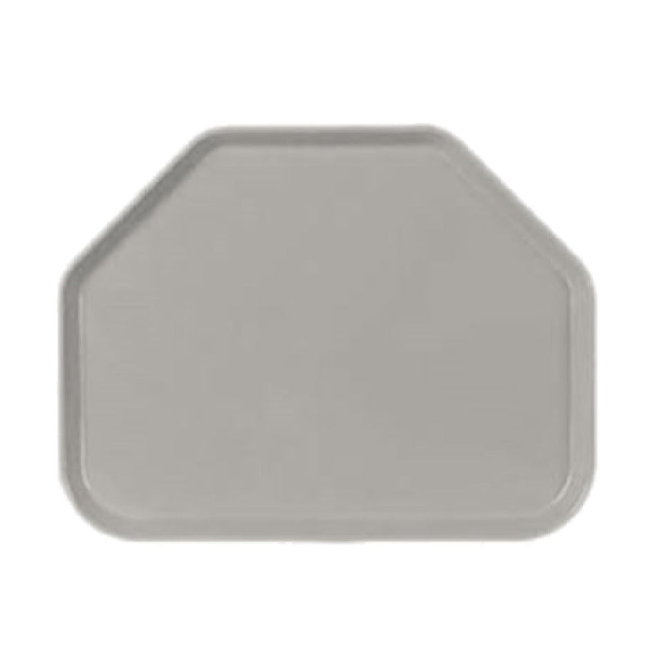 Carlisle 1713FG002 14 Inch Trapezoid Cafeteria Tray Break Resistant Fiberglass Smoke Gray