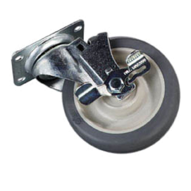 Carlisle IC225CSB00 5 Inch Swivel Caster With Brake Non-marking Gray