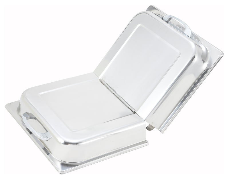 Winco C-HDC Steam Table Pan Cover with Handle Domed Hinged Stainless Steel