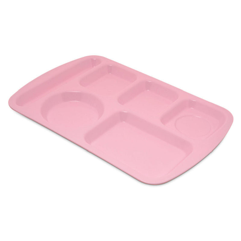 Carlisle 586500 14-1/2 Inch Compartment Tray Green Melamine Left-Handed Handled