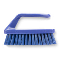 Carlisle 40024EC14 6 Inch Bake Pan Lip Brush with Foam Injected Plastic Handle Blue