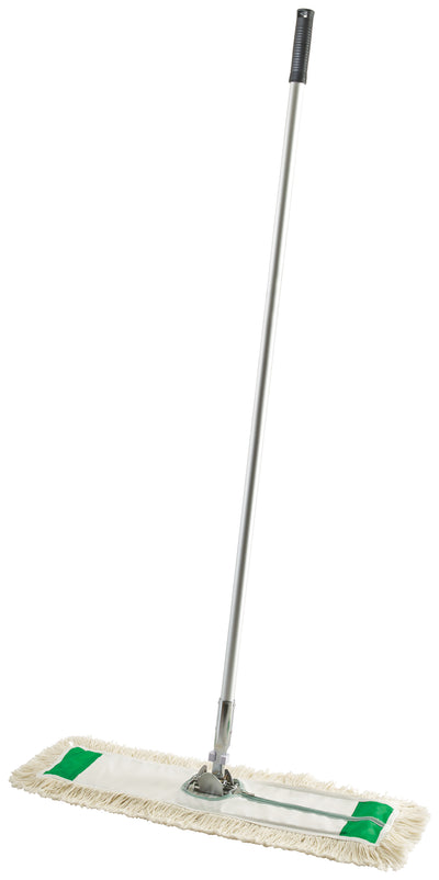 Winco DM-24 24 Inch Dust Mop 60 Inch Aluminum Handle Machine Washable