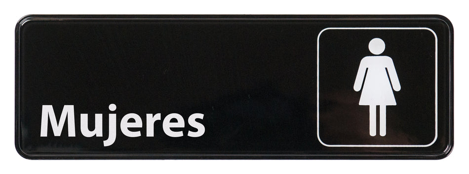 Winco SGN-369 Information Signs, 9"W x 3"H, Spanish - SGN-369 - Women
