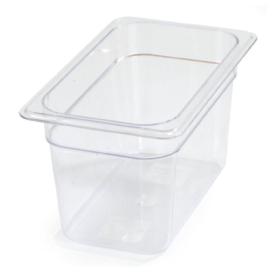 Carlisle 3068207 10-1/4 Inch Clear Polycarbonate Food Pan 4 Quarts with Reinforced Corners