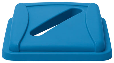 Winco PTCSP-23L Lid Square for Paper Polystyrene Blue Waste Receptacle