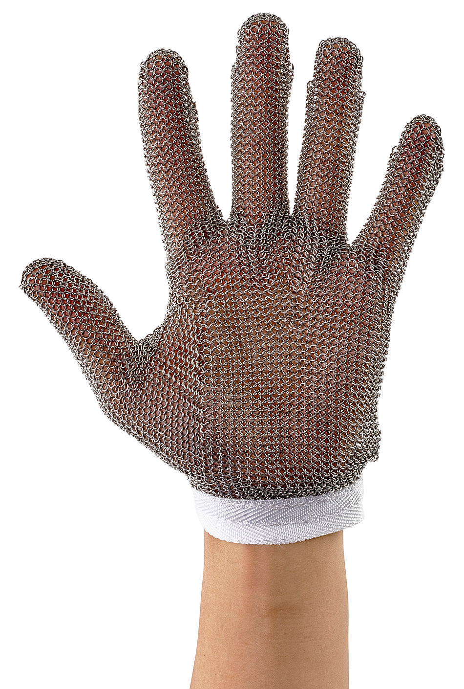 Winco PMG-1S Small Cut Resistant Glove Reversible Stainless Steel White