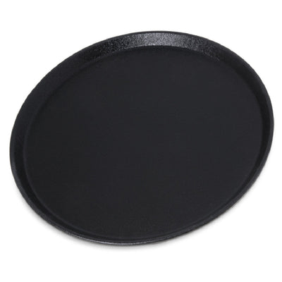 Carlisle 1600GR2004 16 Inch Diameter Round Griptite Serving Tray Black Fiberglass with Non-Skid Surface