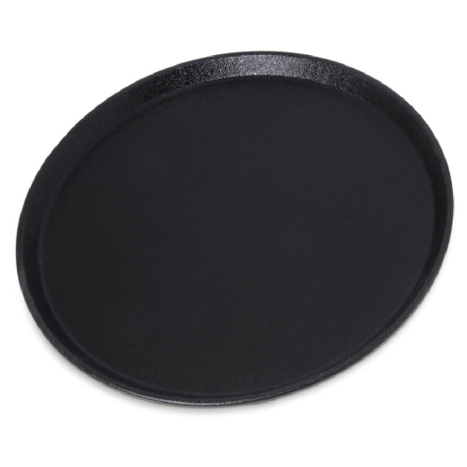 Carlisle 1600GR2004 16 Inch Diameter Round Griptite Serving Tray Black Fiberglass with Non-Skid Surface