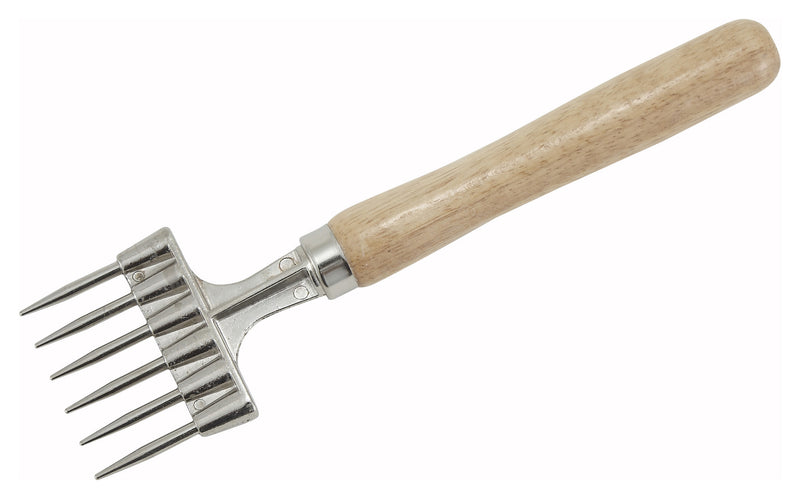 Winco ICH-9 9 Inch Ice Chipper 6-prong Wooden Handle Nickeled Steel