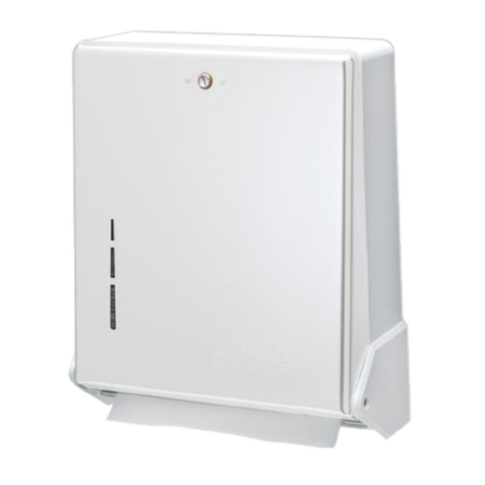 Carlisle T1905WH 12 Inch Truefold Paper Towel Dispenser Wall Mount White Plastic