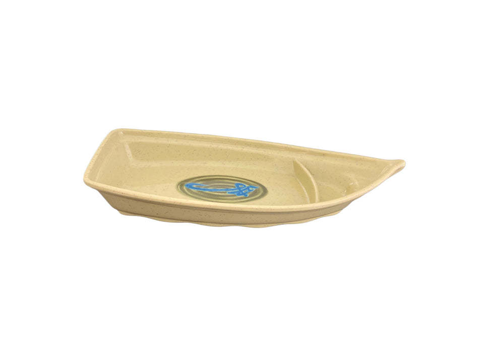 12 Pack 13 oz, 9-1/2" x 4-1/2" x 1-3/4", Sushi Boat, Wei Dinnerware, Melamine, BPA Free, Dishwasher Safe, Break-Resistant, Shatter-Resistant, No Microwave, No Oven, NSF