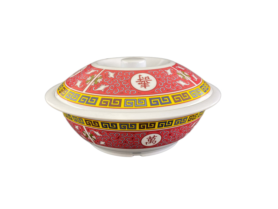 75 oz, 10" Diameter x 3-1/8" Height, Serving Bowl with Lid, Longevity Dinnerware, Melamine, BPA Free, Dishwasher Safe, Break-Resistant, Shatter-Resistant, No Microwave, No Oven, NSF