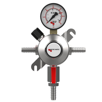 Micro Matic 8011X-PP Premium Plus Secondary CO2 Regulator - 0-60 PSI, Pass-Thru Barbs