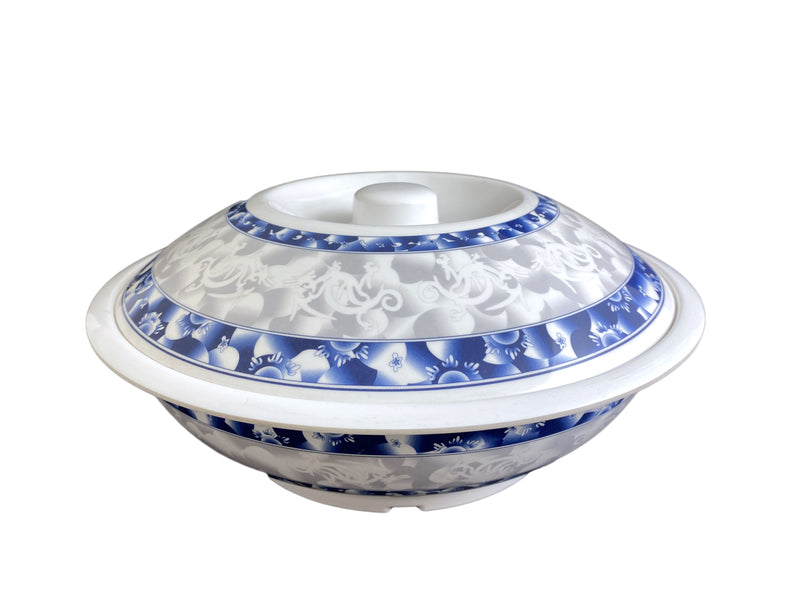 Thunder Group 8011DL 80 Oz Serving Bowl Break-resistant Dishwasher Safe Melamine Blue Dragon