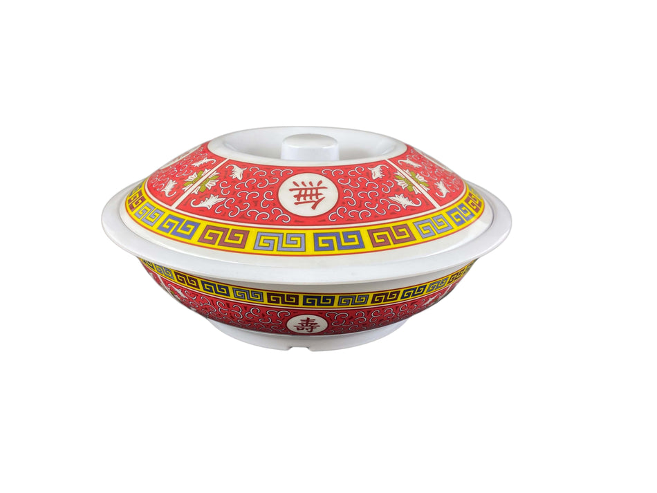 80 oz, 11" Diameter x 3-1/4" Height, Serving Bowl with Lid, Longevity Dinnerware, Melamine, BPA Free, Dishwasher Safe, Break-Resistant, Shatter-Resistant, No Microwave, No Oven, NSF
