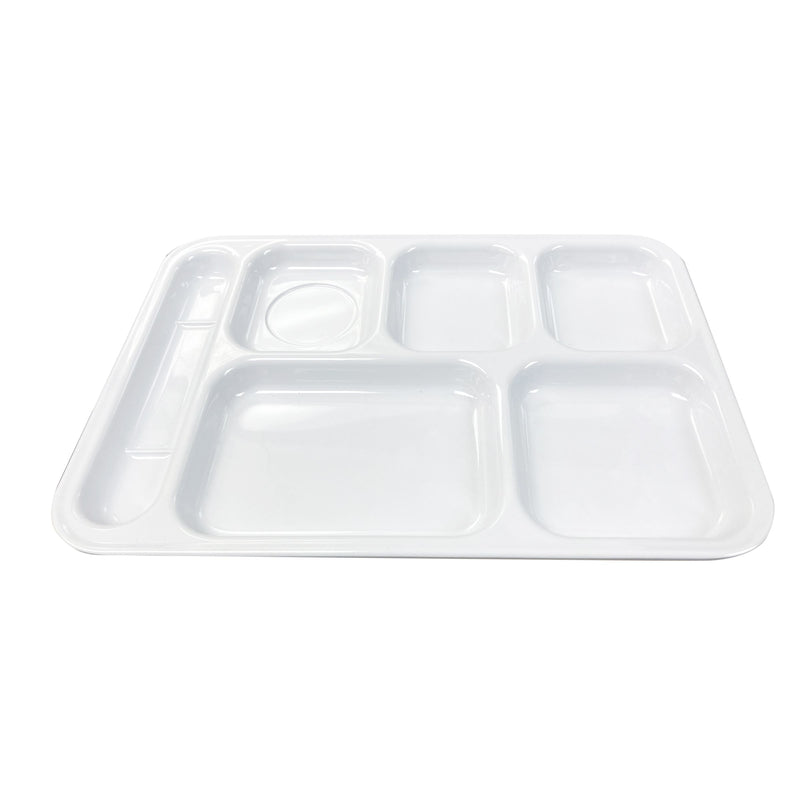 Thunder Group ML801W 14-1/2 Inch Tray White Melamine Left Hand Six Compartment
