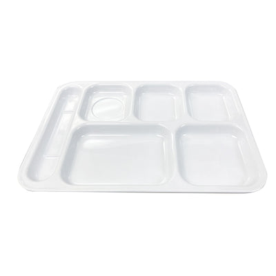 Thunder Group ML801W 14-1/2 Inch Tray White Melamine Left Hand Six Compartment