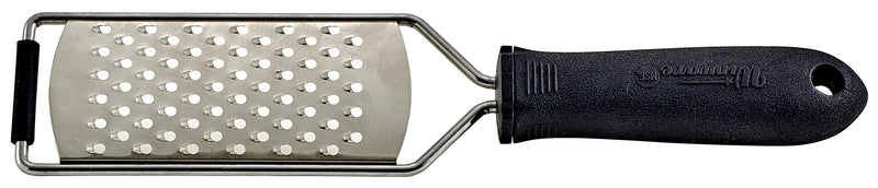 Winco VP-312 10 Inch Grater with Medium Holes Soft Grip Handle Stainless Steel Black