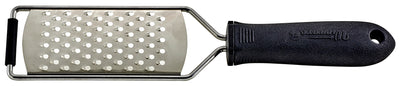 Winco VP-312 10 Inch Grater with Medium Holes Soft Grip Handle Stainless Steel Black