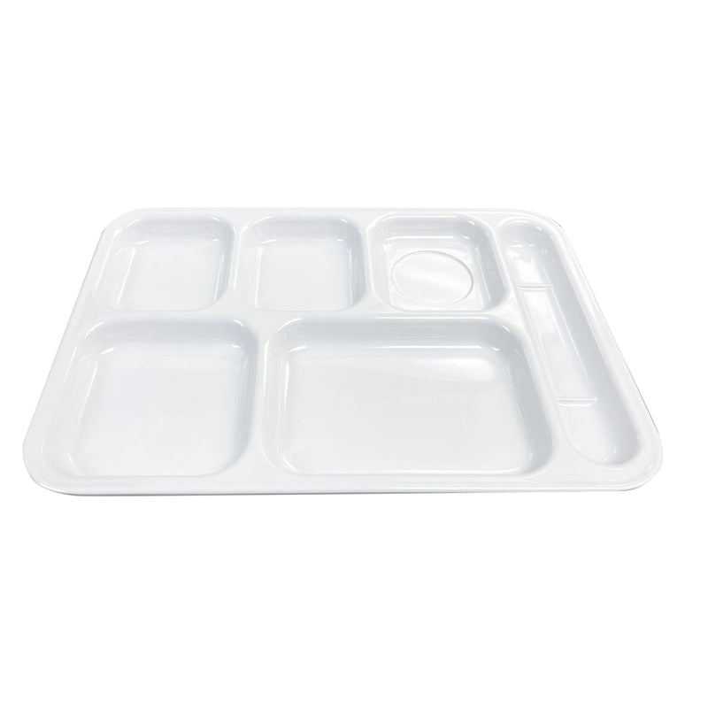 Thunder Group ML802W 14-1/2 Inch White Melamine Compartment Tray with 6 Sections