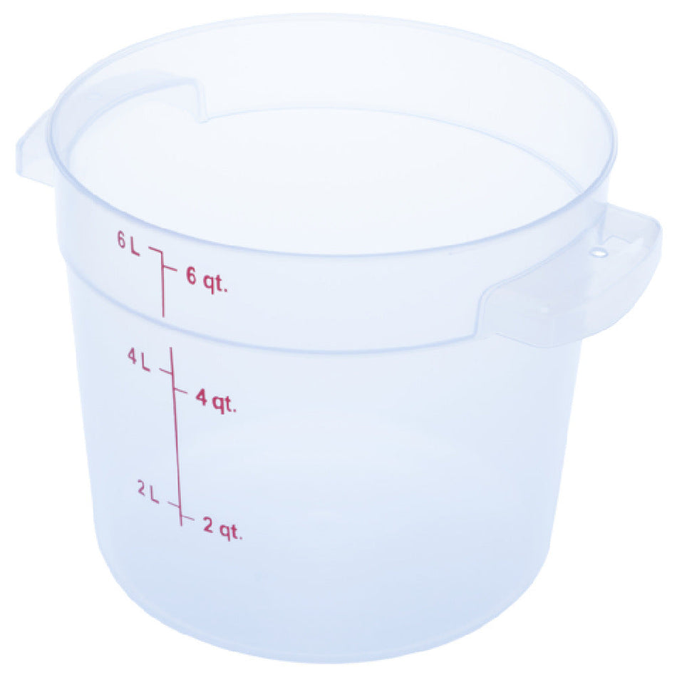 Carlisle 1096530 6 Quart Food Storage Container Clear Polycarbonate with Handles