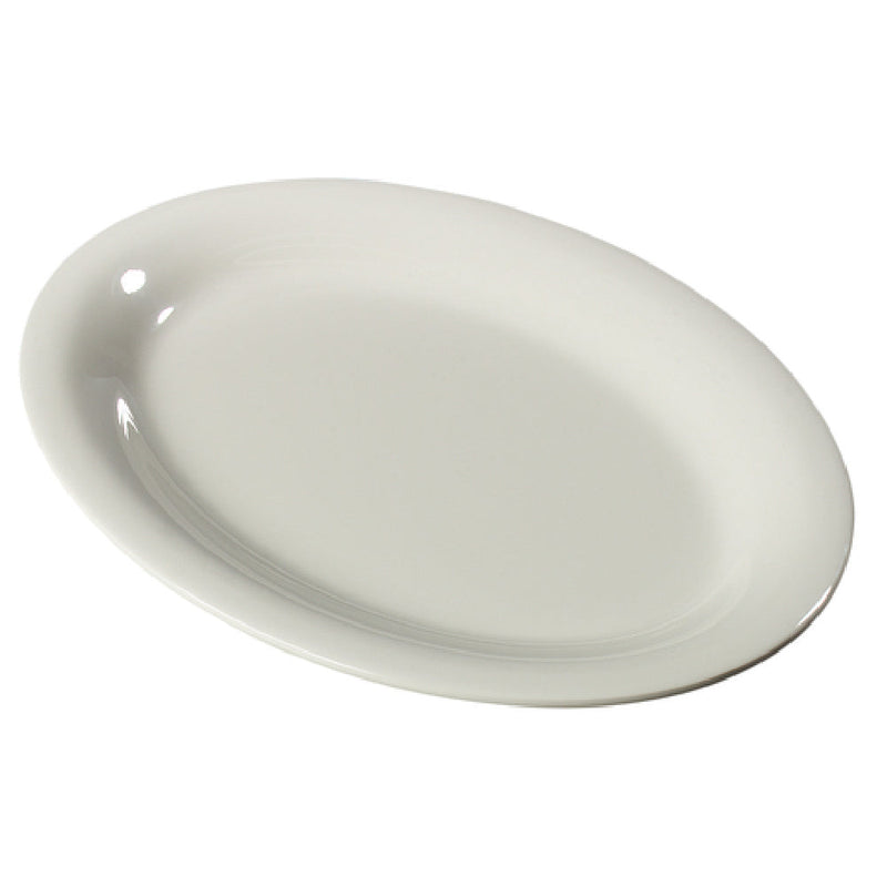 Carlisle 3308242 12 Inch Oval Plastic Platter with Dishwasher Safe Finish