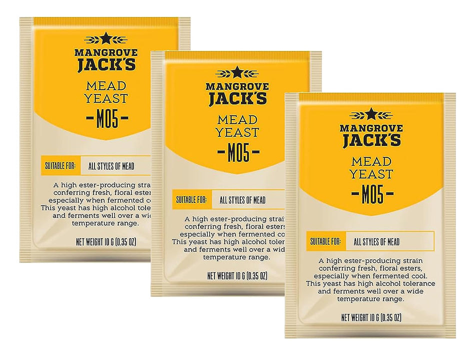 [3 Pack] Mangrove Jack's CS Yeast M05 Mead 10g