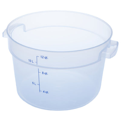 Carlisle 1096730 12 Qt Round Food Storage Container with Handles Polycarbonate Clear