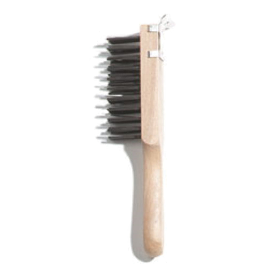 Carlisle 4577900 11 Inch Scratch Brush Heavy-duty Wood Handle Steel Bristles