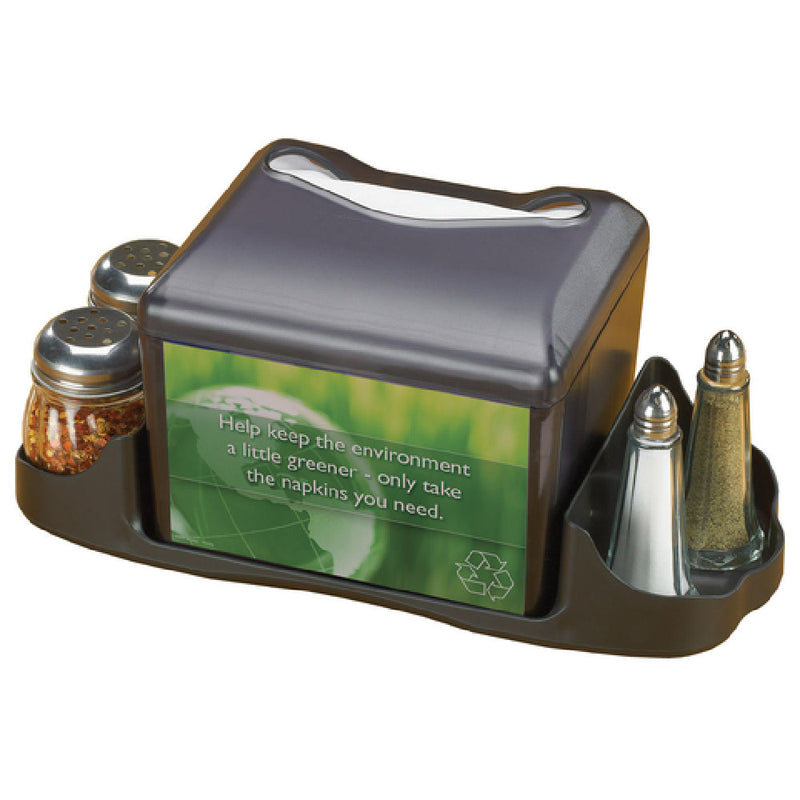 Carlisle H4005CTBK 14 Inch Napkin Dispenser Counter Type with Caddy and Slot