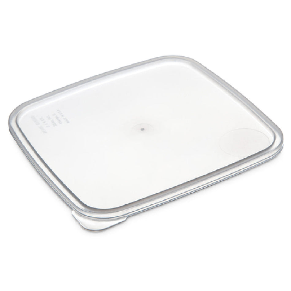 Carlisle ST158730 8-6 Inch Economical Lid Polyethylene Clear Fits 2-4 Qt Square Containers