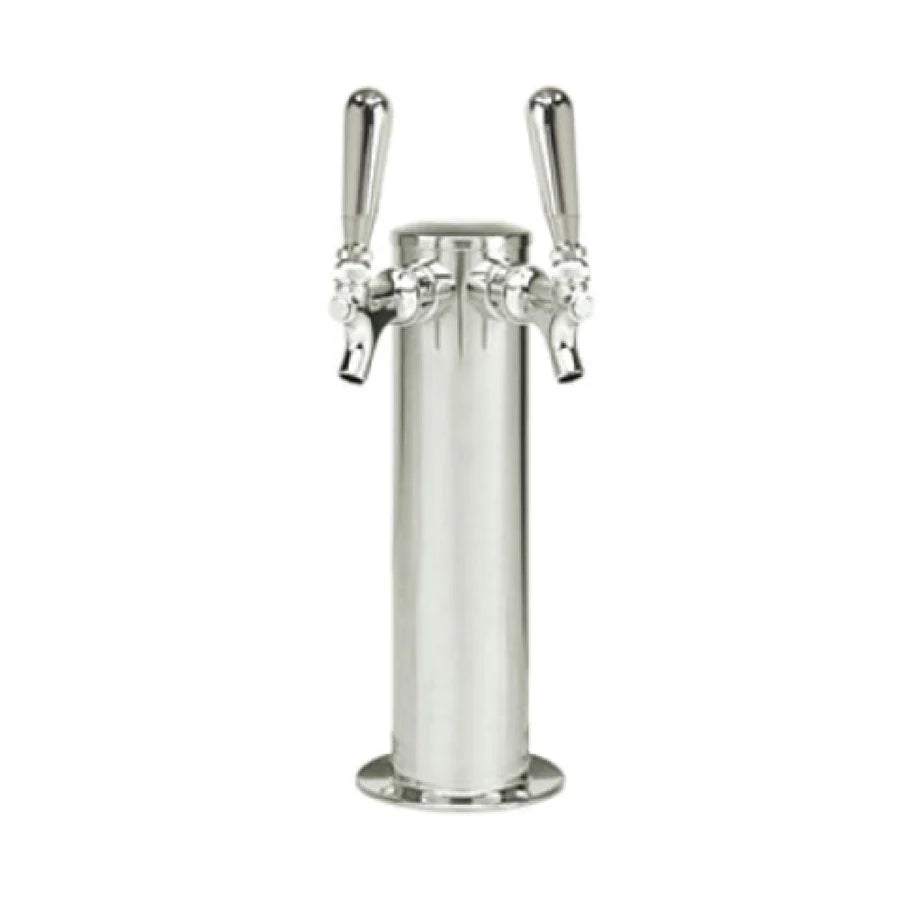Micro Matic 1689 3 Inch Draft Beer Dispensing Tower Air Cooled Polished 304 Stainless Steel