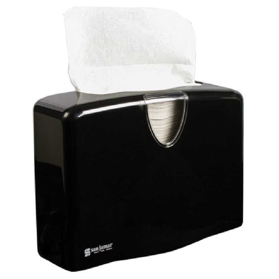 Carlisle T1740BK 12 Inch Towel Dispenser Manual Countertop Plastic Black