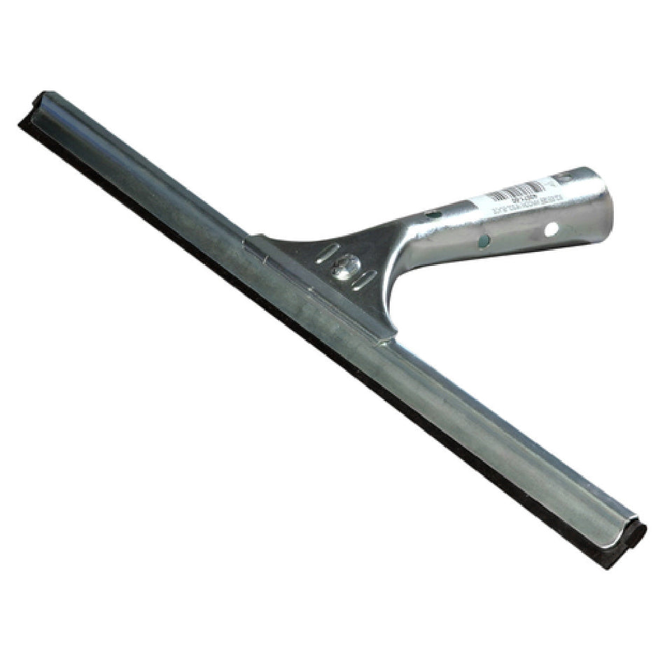 Carlisle 4007100 16 Inch Rubber Hand Held Window Squeegee with Zinc Plated Steel Handle Standard Color