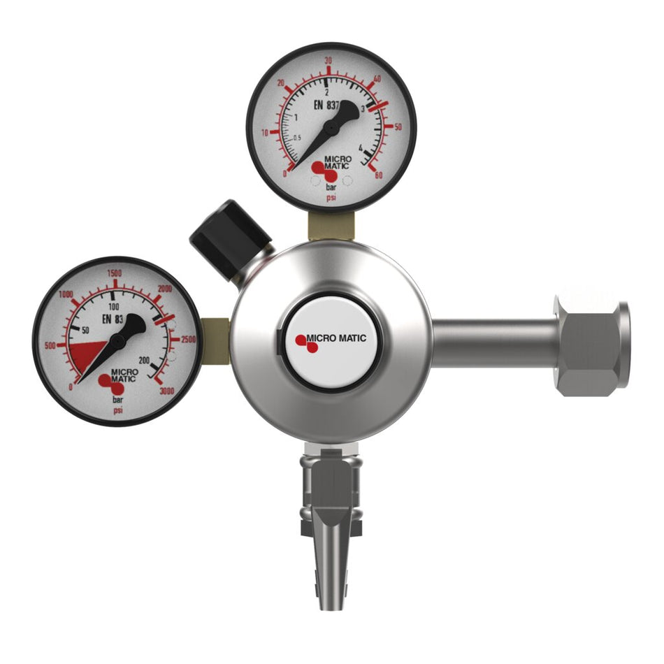Micro Matic 841-Addon-PP Premium Plus Add-On Primary CO2 Regulator – 0–60 PSI, Single Gauge, Low Pressure for Draft Beer Systems