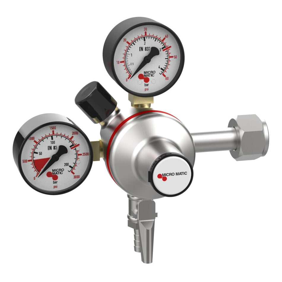 Micro Matic 841-Addon-PP Premium Plus Add-On Primary CO2 Regulator – 0–60 PSI, Single Gauge, Low Pressure for Draft Beer Systems