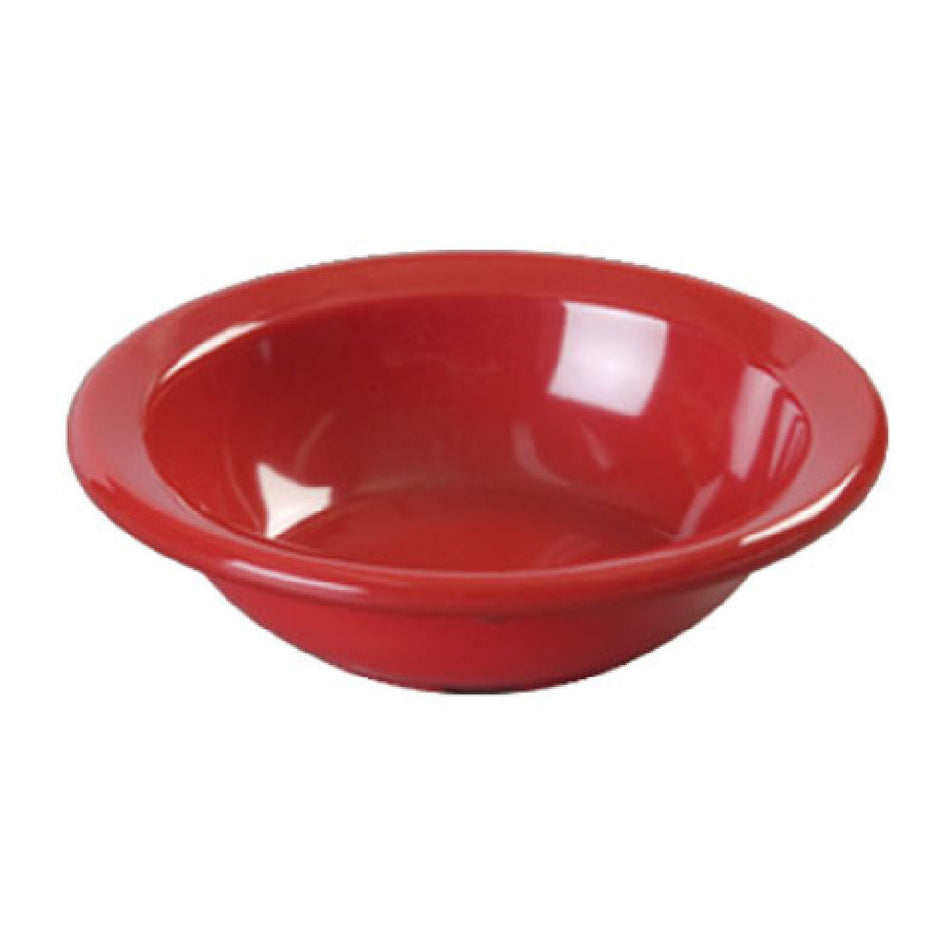 Carlisle KL80505 4-1/2 Inch Diameter Melamine Rimmed Fruit Bowl Red