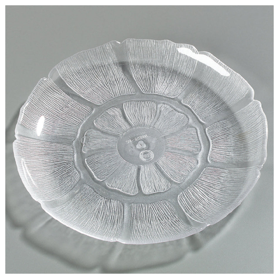 Carlisle 695607 9 Inch Diameter Scalloped Edge Plate Break Resistant Clear Polycarbonate