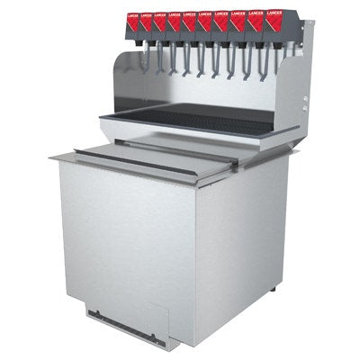 Lancer 10-Valve Drop-In Post-Mix Soda Dispenser - High-Capacity Fountain