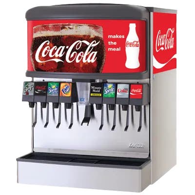 Lancer IBD25H 8-Valve Combination Ice Cube and Beverage Dispenser - 115V Self-Serve