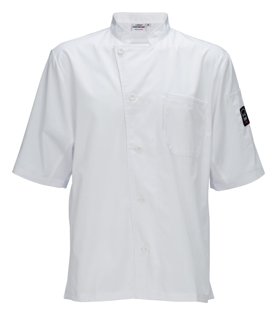 Winco UNF-9WXXL Cook's Shirt 65/35 Poly-Cotton with Chest and Thermometer Pocket White