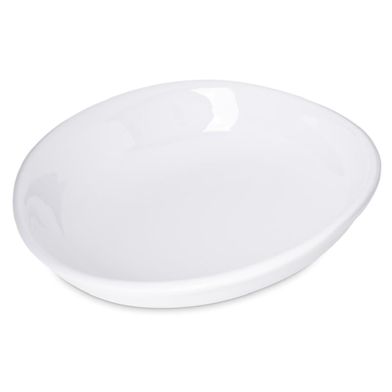 Carlisle 5300302 8-1/2 Inch Oblong Pasta Plate Melamine White Dishwasher Safe