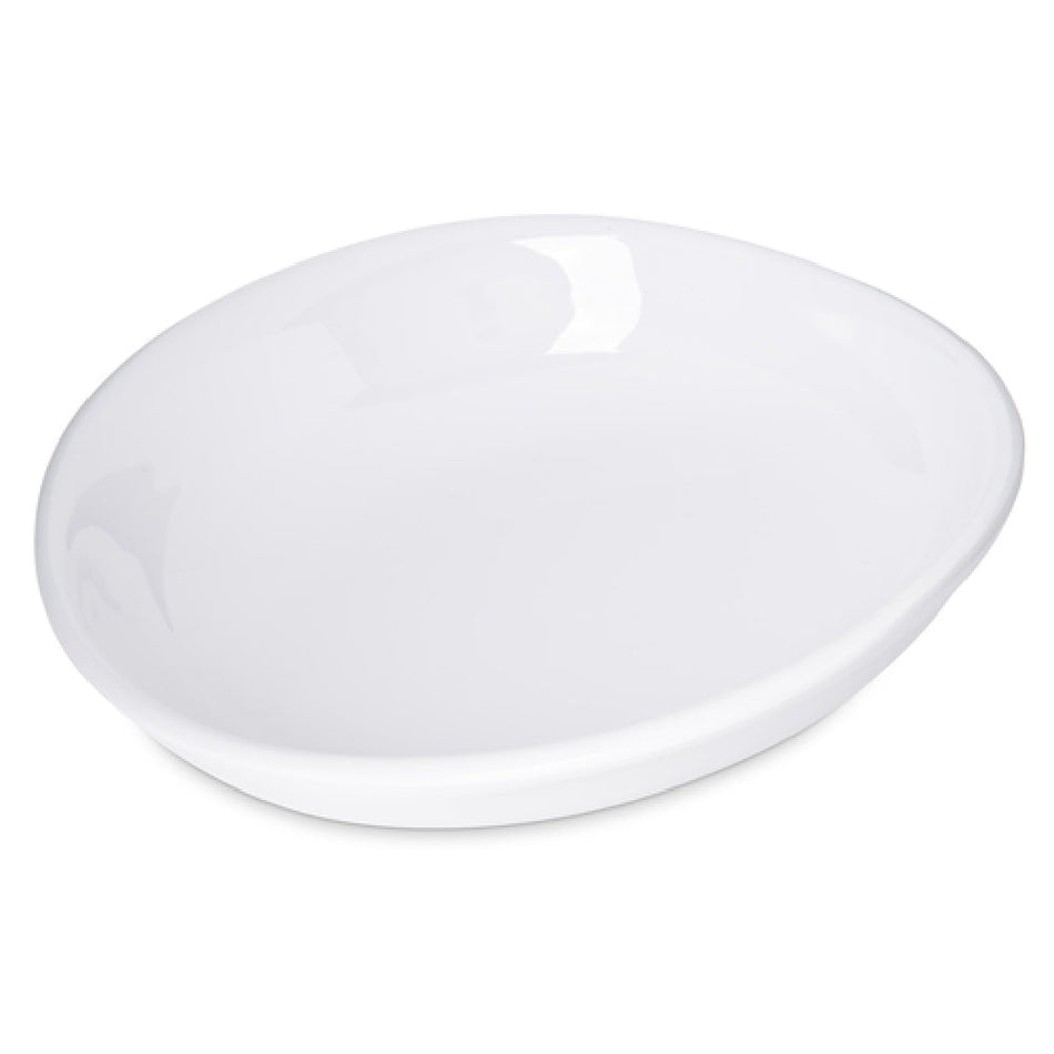Carlisle 5300302 8-1/2 Inch Oblong Pasta Plate Melamine White Dishwasher Safe