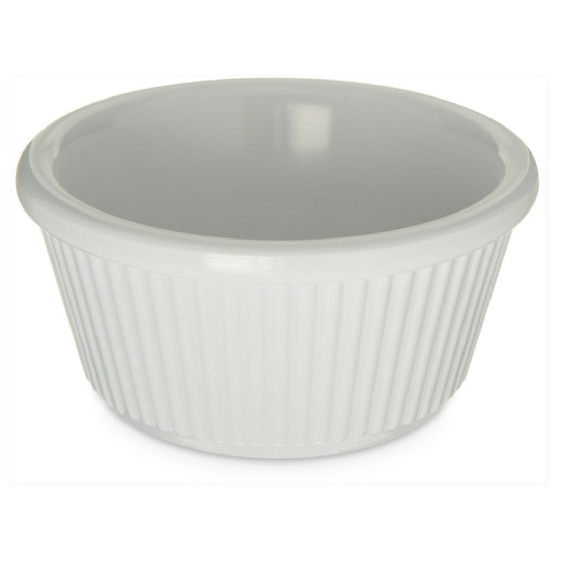 Carlisle S29302 3 Oz Melamine Ramekin Dishwasher Safe Fluted White